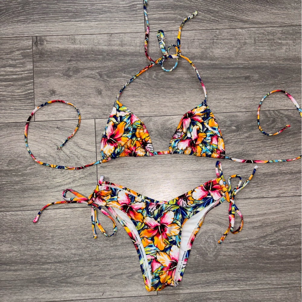 Fashion Nova Multicolor Floral Bikini